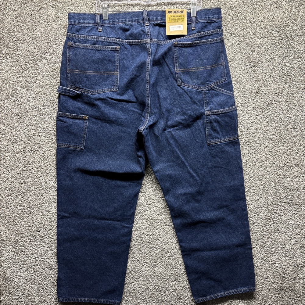 Berne 42x30 Men's‎ 423 Relaxed Fit Carpenter Straight Leg Blue Jeans P423SWD NWT